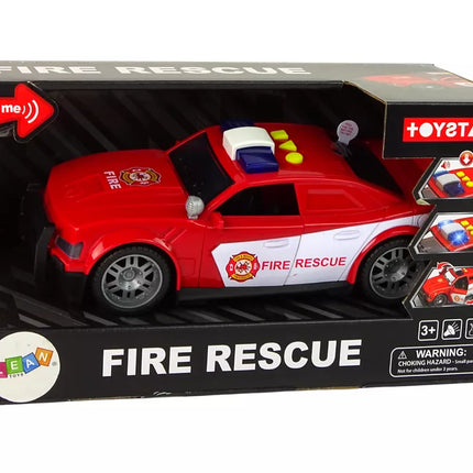 Ugniagesių automobilis su garso ir šviesų efektu