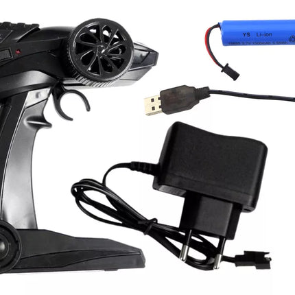 Nuotoliniu būdu valdomas džipas R/C 1:18 juodas