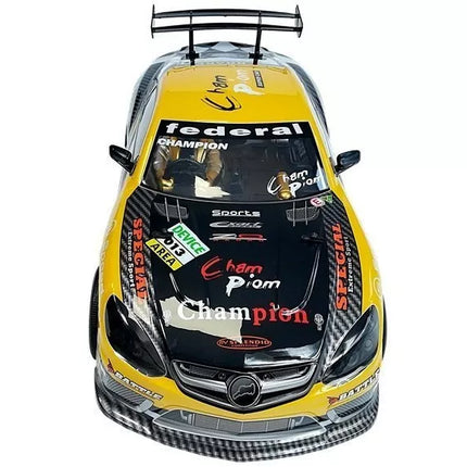 2,4 GHz sporto nuotoliniu būdu valdomas automobilis geltonos spalvos