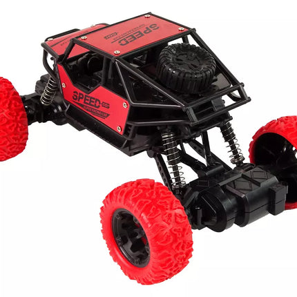 Nuotoliniu būdu valdomas automobilis R/C 1:18 raudonos spalvos.