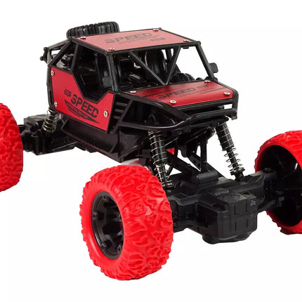 Nuotoliniu būdu valdomas automobilis R/C 1:18 raudonos spalvos.