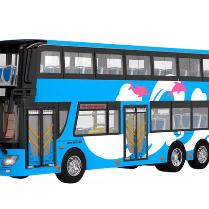 Dviaukštis turistinis autobusas su šviesos efektu