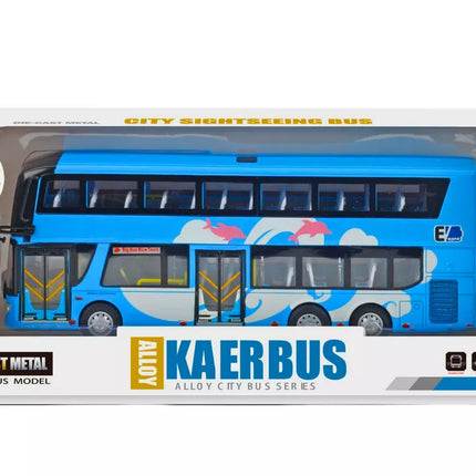 Dviaukštis turistinis autobusas su šviesos efektu