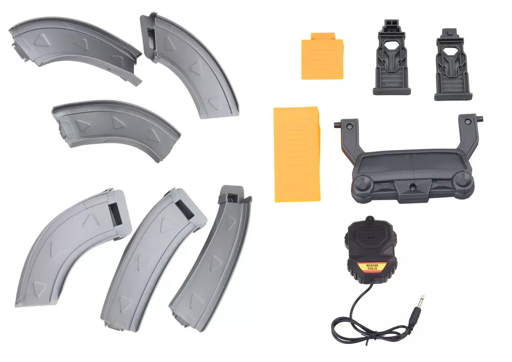 Policijos ir ugniagesių komandos bazės rinkinys su automobiliais