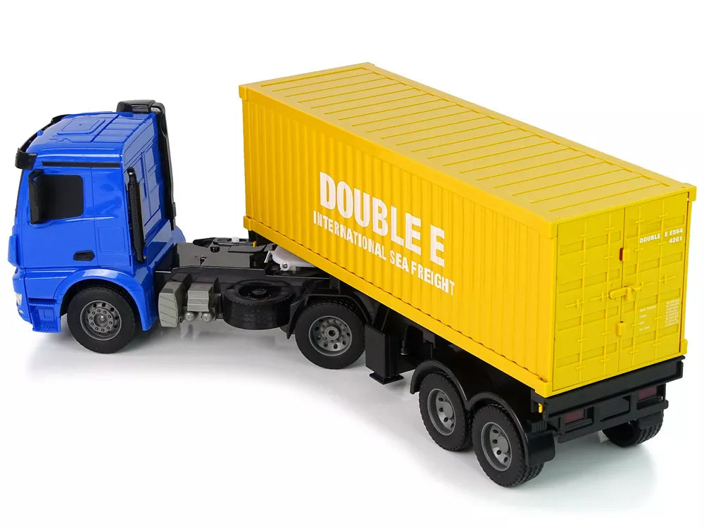 Didelis R/C sunkvežimis Mercedes Arocs Blue 1:20 Konteineris 58 cm ilgio