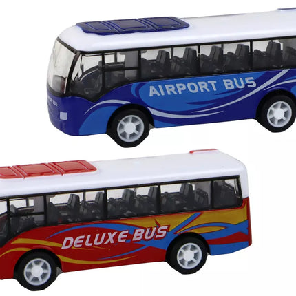 Kemperių ir autobusų rinkinys su kelio ženklais