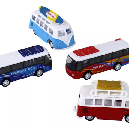 Kemperių ir autobusų rinkinys su kelio ženklais