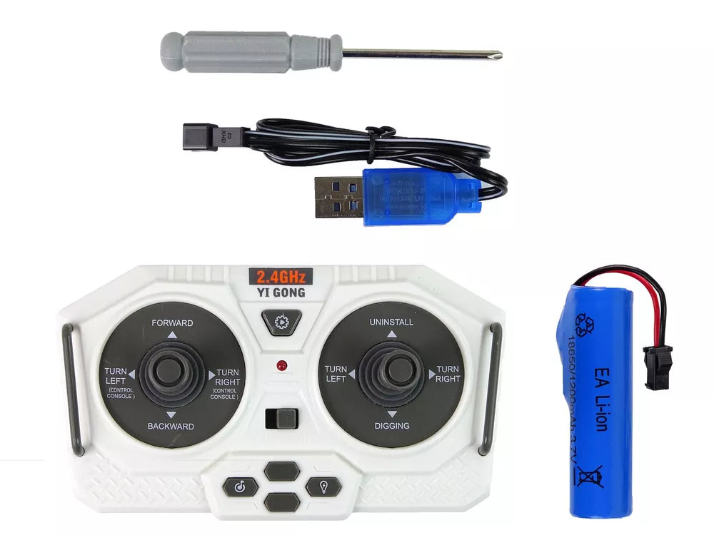 Nuotoliniu būdu valdomas ekskavatorius