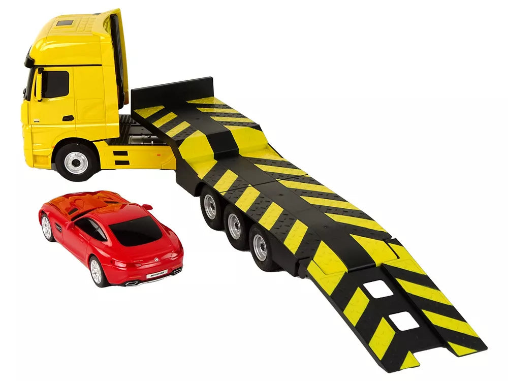 Vilkikas R/C Mercedes-Benz 1:26 Geltonas Raudonas