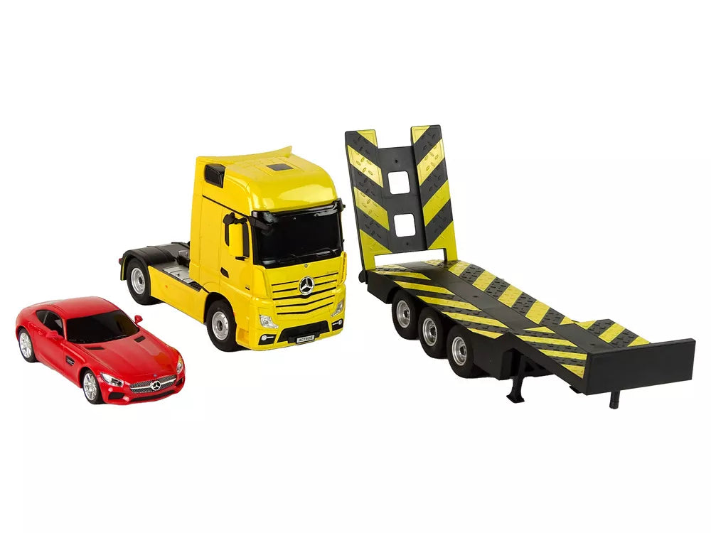 Vilkikas R/C Mercedes-Benz 1:26 Geltonas Raudonas