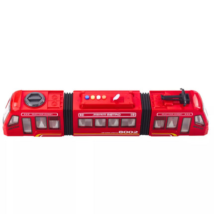 Raudonas miesto metro su šviesos ir garso efektais