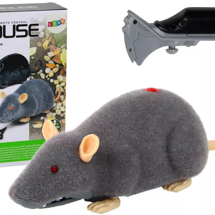 Nuotoliniu būdu valdoma R/C pelė ant ratų didelė pilka