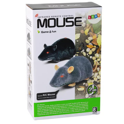 Nuotoliniu būdu valdoma R/C pelė ant ratų didelė pilka