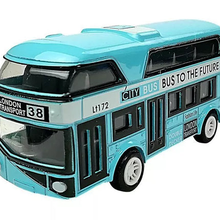 Dviaukštis miesto autobusas su įtempimo pavara