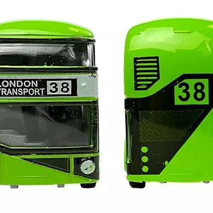 Dviaukštis miesto autobusas su įtempimo pavara