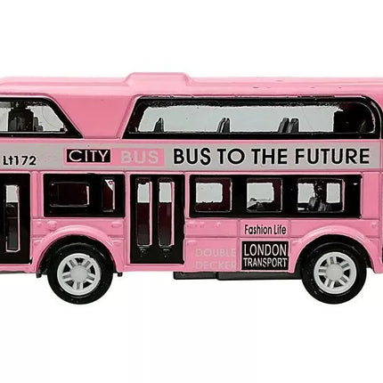 Dviaukštis miesto autobusas su įtempimo pavara