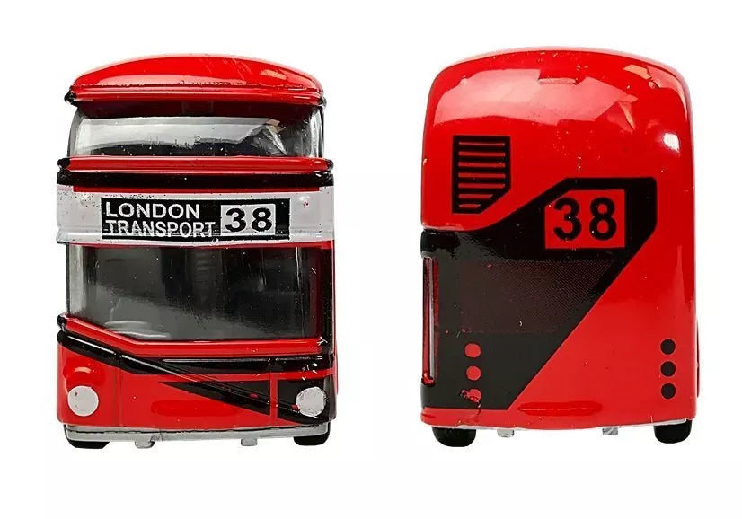 Dviaukštis miesto autobusas su įtempimo pavara