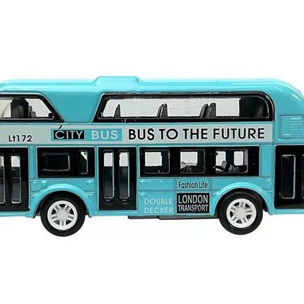 Dviaukštis miesto autobusas su įtempimo pavara