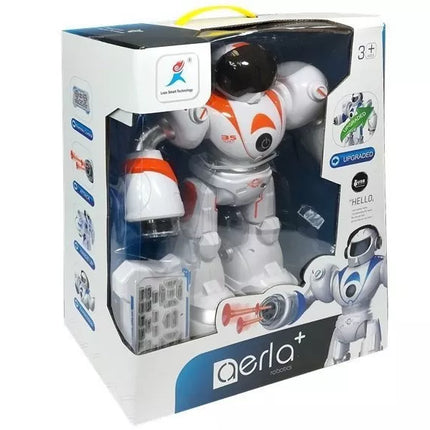 Nuotoliniu būdu valdomas R/C robotas šaudo raketas