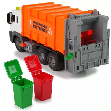 Oranžinė šiukšliavežė su garso ir šviesos efektais