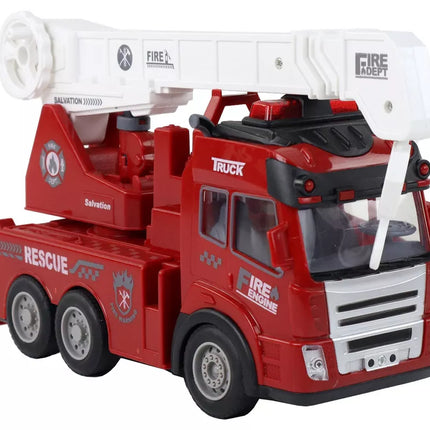 Ugniagesių departamentas su krano nuotolinio valdymo modeliu