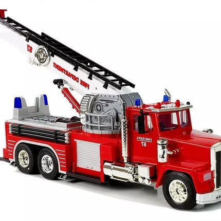 Ugniagesių automobilis Išplėtimas Pasukamos kopėčios R/C Garso sirenos žibintai