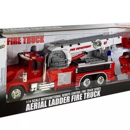 Ugniagesių automobilis Išplėtimas Pasukamos kopėčios R/C Garso sirenos žibintai