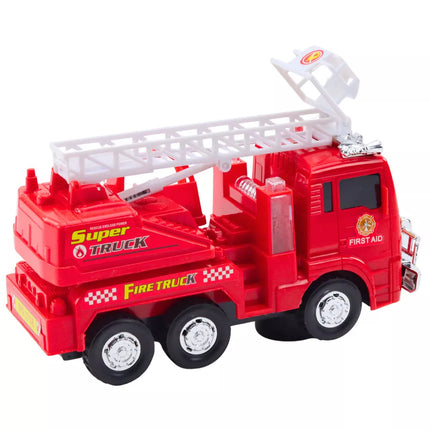 Gaisrinės mašina su judančiomis kopėčiiomis,šviesos ir garsao efektais