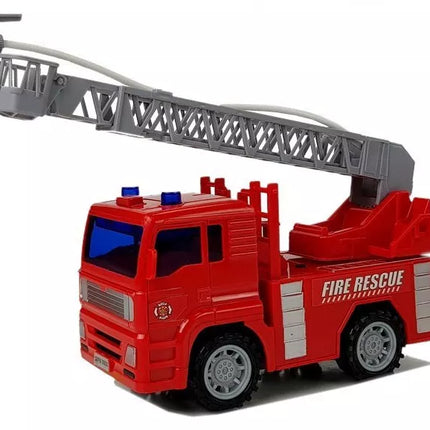 Gaisrinės automobilis su vandens purškimo sistema