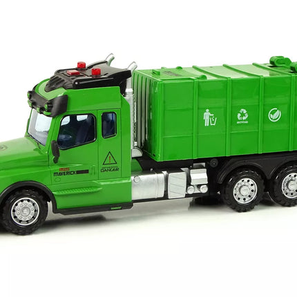 Nuotoliniu būdu valdomas šiukšliavežis Pilot 2.4G Lights Sounds Green