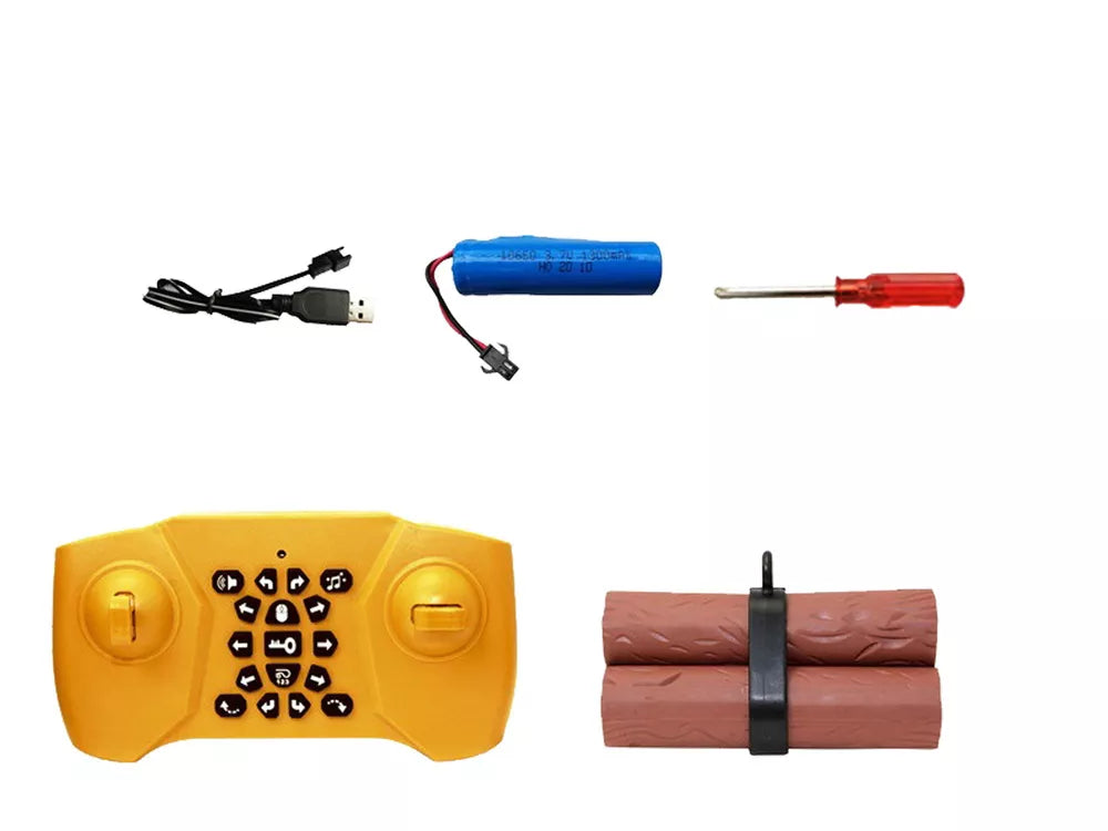 Nuotoliniu būdu valdomas šakinis krautuvas 360 laipsnių sukimosi šviesos ratai