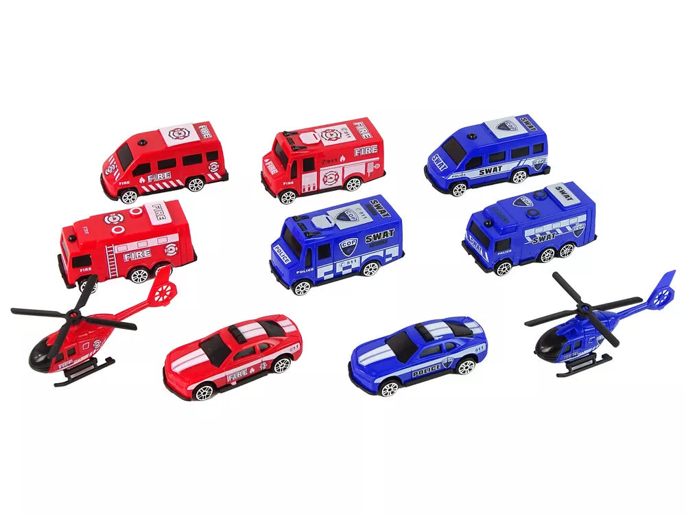 10 gelbėjimo automobilių rinkinys