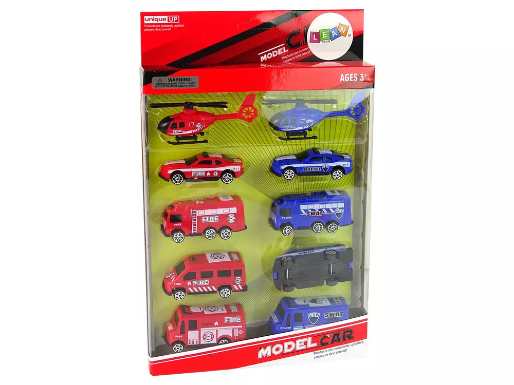 10 gelbėjimo automobilių rinkinys