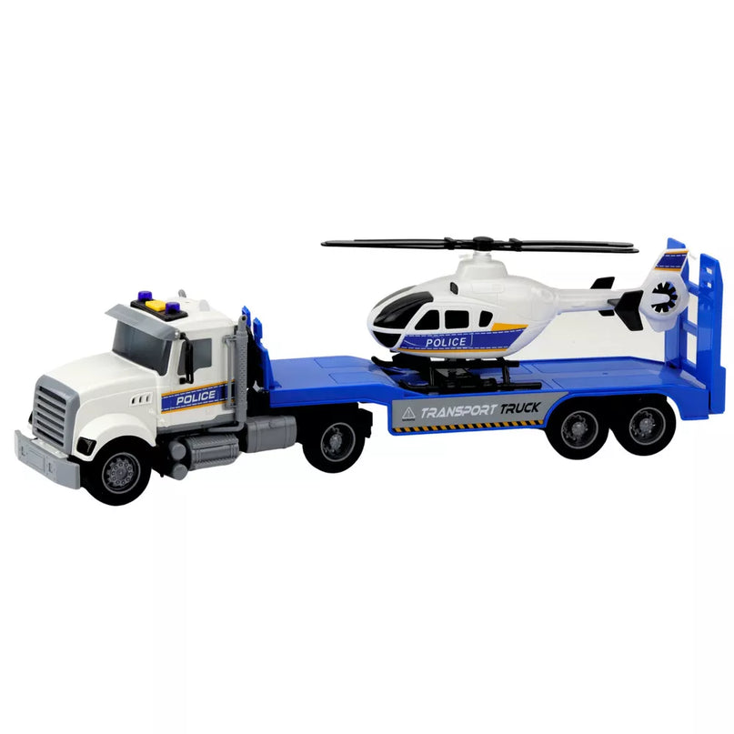 Policijos sunkvežimio ir sraigtasparnio rinkinys