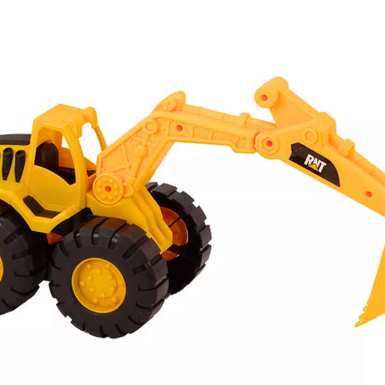 Geltonas statybinių mašinų rinkinys, ekskavatorius-savivartis