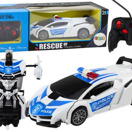 Policijos 2in1 RC robotas–automobilis