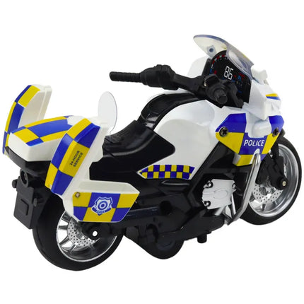 Policijos motociklas su frikciniu varikliu