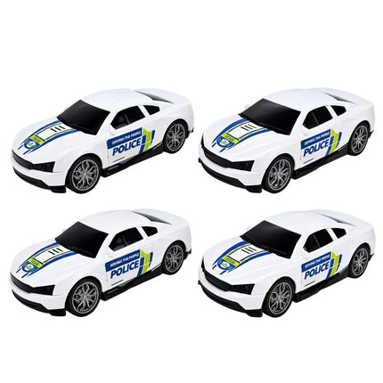 Policijos tralas su automobiliais, šviesomis ir garsais