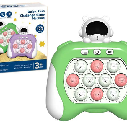 Pop It kosmoso konsolė – žalia, šviesos ir garsai