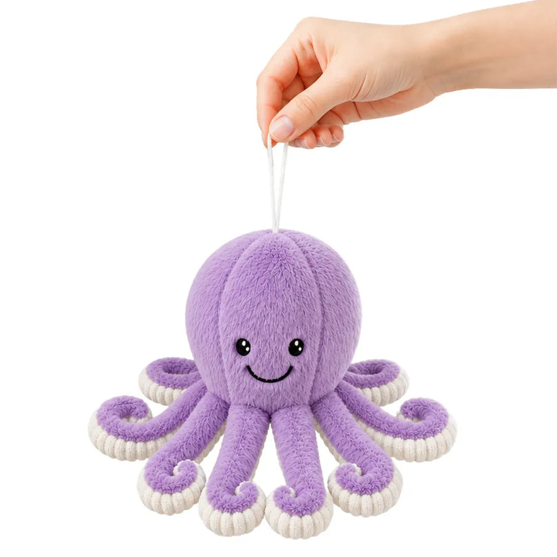 Purpurinis pliušinis aštuonkojis, 16 cm
