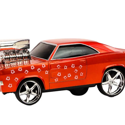 Raudonas 1:18 drifto automobilis su 360° posūkiais, šviesomis, garsais ir 2.4G valdymu