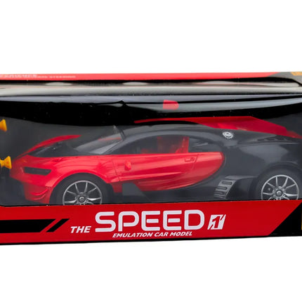 Raudonas sportinis 1:16 RC automobilis su nuotoliniu valdymu