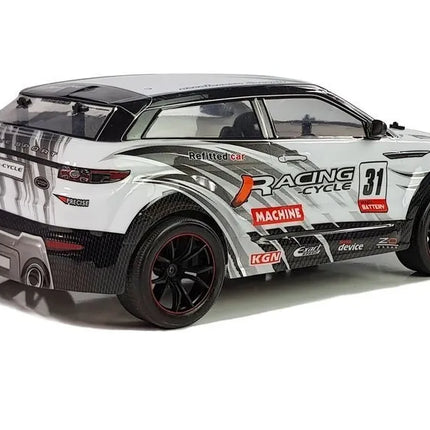 RC 2.4 GHz nuotoliniu valdomas sportinis automobilis su guminiais ratais