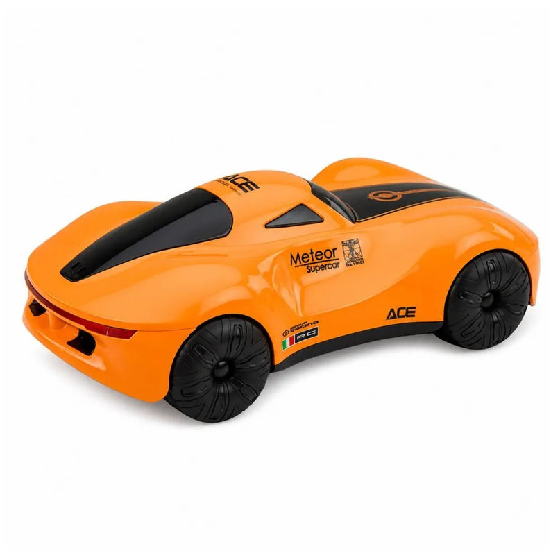 RC automobilis su valdymu gestais, šviesomis ir dūmų efektu, oranžinis