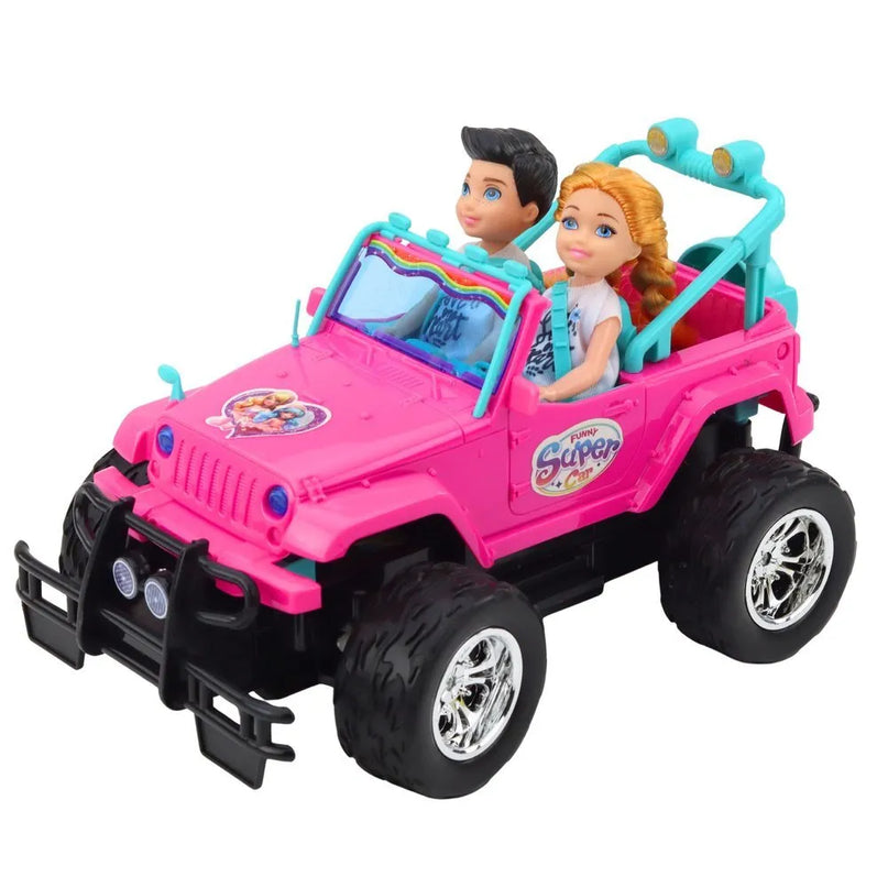 RC bekelės automobilis su 2 lėlėmis