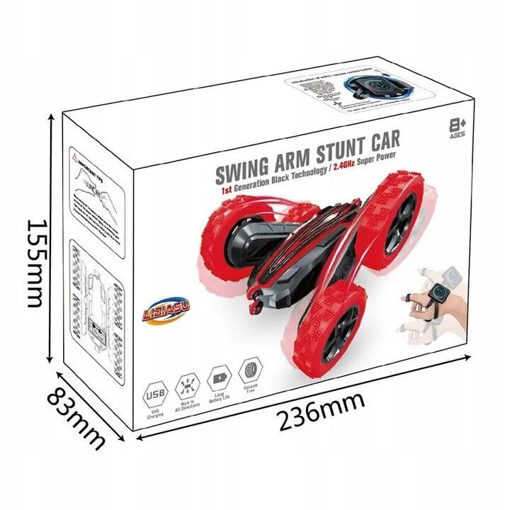 RC kaskadinis automobilis „Twister“ su nuotoliniu ir gestų valdymu, LED apšvietimu