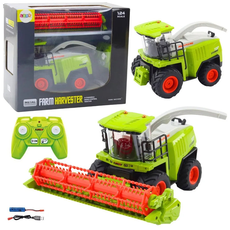 RC kombainas su smulkintuvu 1:24