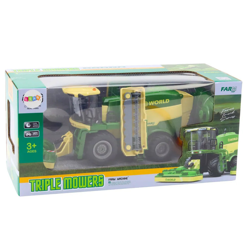 RC kombainas su žoliapjovėmis 1:24