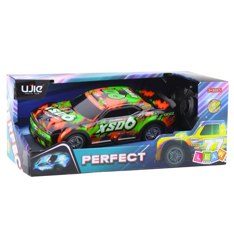 R/C lenktyninis automobilis 27 MHz – su šviečiančiu kėbulu, 20 cm