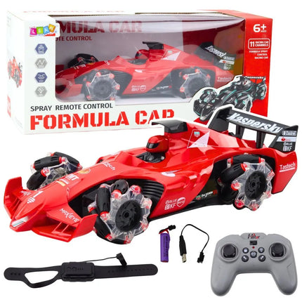 RC lenktyninis automobilis su dūmų efektu